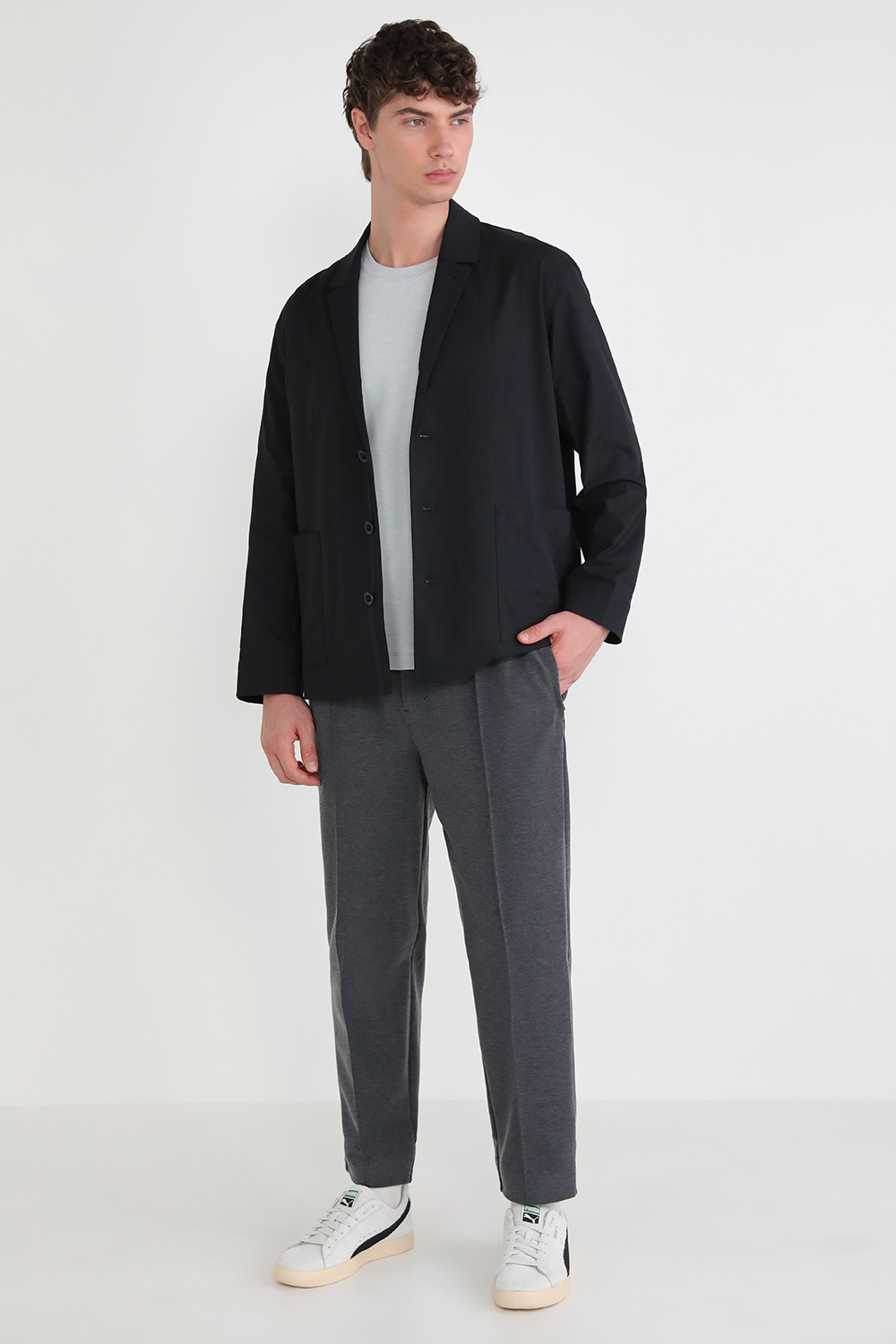 Relaxed-Fit Twill Blazer
